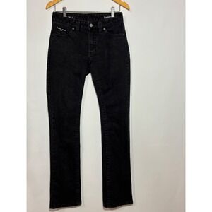 Kimes Ranch Betty Jeans Women 4 Black Straight Leg 36 Inseam Western Mid Rise